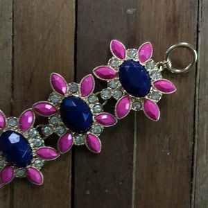 J Crew navy + pink bracelet